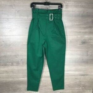 H&M High Waist Green Pants Size 8 NWT